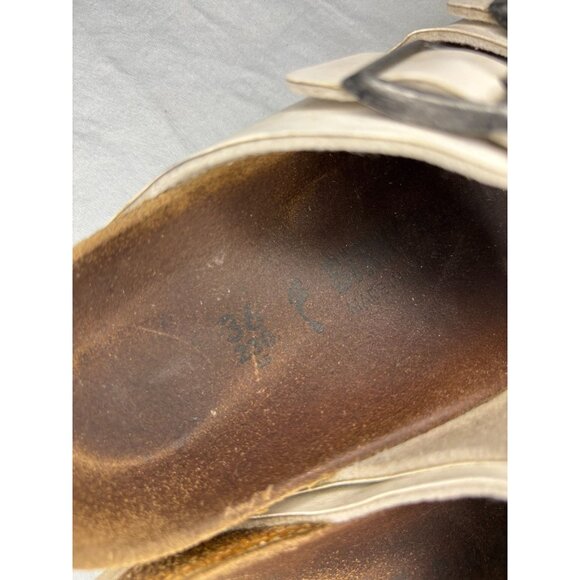 BIRKENSTOCK Arizona Womens 36 White Cork Slip On - Picture 3 of 8